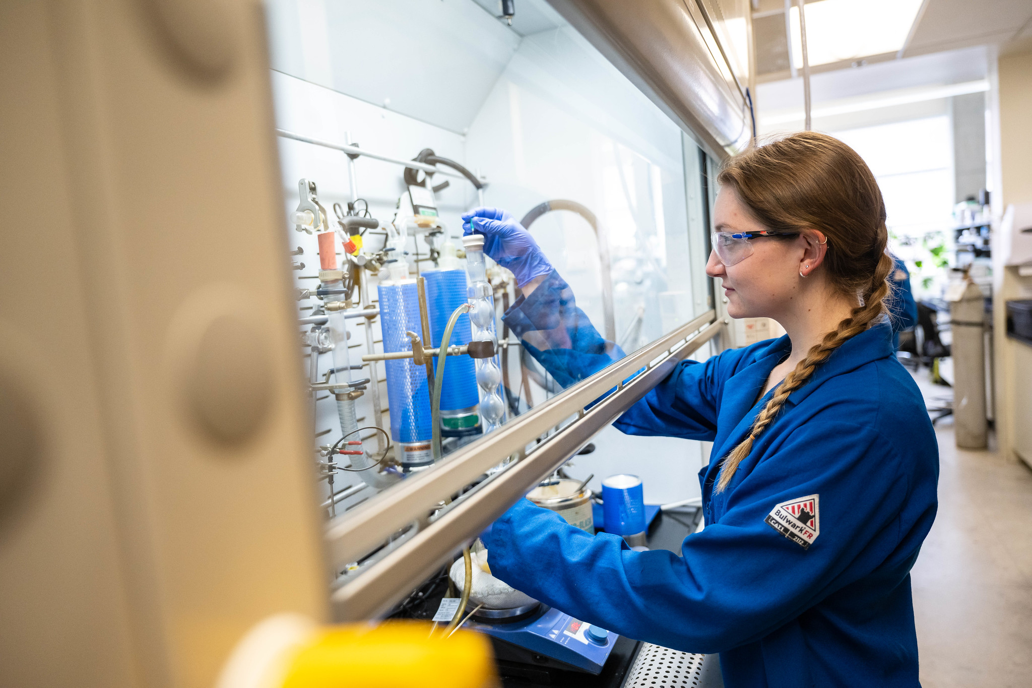 woman working with lab equipment