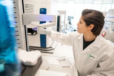 UBC Alumni Amy Hashemi working at AbCellera