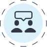 icon of 2 people chatting