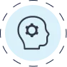 icon with a gear inside of a head
